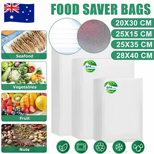 500/100 X Vacuum Sealer Bags Precut Food Storage Saver Heat Seal Cryovac 6 Size - Picture 1 of 28