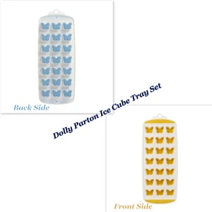 2 DOLLY PARTON SCHMETTERLING EISSCHALEN gelb & hellblau - Bild 1 von 3
