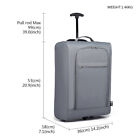 Grey Hard shell Trolley Suitcase Lightweight Luggage Travel 4 Wheels 20inch