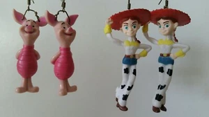 2 Pairs for $22 Earrings Toy Story Disney Cowgirl Jessy Piglet Little Pig C5 - Picture 1 of 4