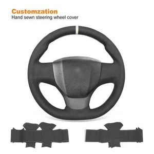 Hand sewn Custom DIY Suede Steering Wheel Cover for Peugeot Expert Citroen Jumpy - Picture 1 of 10