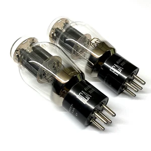 M. Pair 2A3 Dark Grey Plate Single D Getter Used RCA USA Valve Tubes (VT6) - Picture 1 of 2