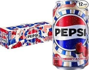 NEW! Pepsi Wild Cherry & Cream, 12 Oz, 12pack - Picture 1 of 4