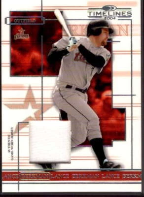 Lance Berkman Jsy Card 2004 Donruss Timelines Material #30  - Image 1 of 2