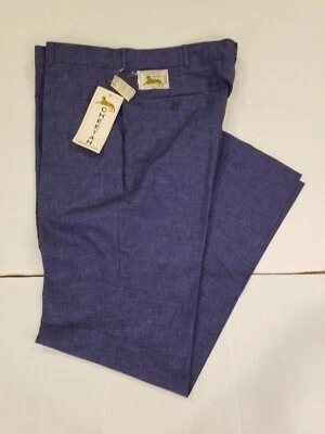 Vintage Cheetah Leisure Slacks Men's Size 38x32 Long Blue New With Tags  - Image 1 of 4
