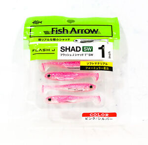Fish Arrow Soft Lure Flash J Shad SW 1 Inch 5 Piece per pack 101 (4743)