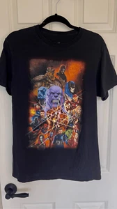 Marvel Avengers Infinity War Black Short Sleeve Graphic T-Shirt Men’s M Thanos - Picture 1 of 7