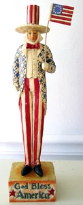JIM SHORE~"PATRIOTIC UNCLE SAM"~EX COND~12" TALL~NO BOX~2003 - Picture 1 of 7