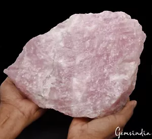 Piedra preciosa de roca de energía de cristal curativo de cuarzo rosa rosa áspero grande de 5,8 kilos - Imagen 1 de 5