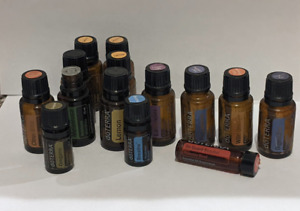 doTERRA Lot o/14 EMPTY Essential Oil Bottles - for crafts - display - unwashed