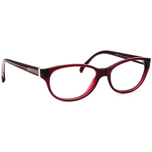 Chanel Eyeglasses 3206 c.539 Bordeaux Semi Cat Eye Frame Italy 54[]16 135 - Picture 1 of 6