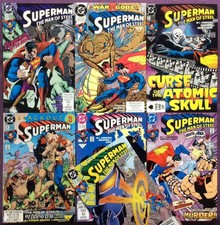Superman The Man of Steel #2 to #9 (no #4) DC 1991. 7 x High grade issues.