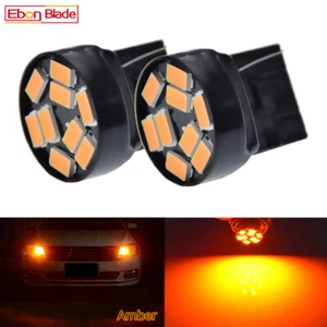 2x T20 7440 W21W 5630 SMD 9 LED Amber LED Turn Signal Brake Indicator Light Bulb - Imagen 1 de 7