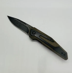 Kershaw Fraxion Knife Model 1160TANBW Anso Design Tactical Flipper Liner Lock - Picture 1 of 4