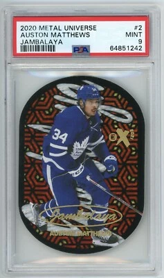 2020-21 Skybox Metal Universe Auston Matthews Jambalaya #2of20 PSA 9 Mint - Image 1 of 2