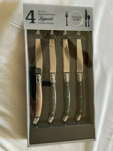FRENCH HOME Juego de 4 cuchillos para carne Laguiole acero inoxidable asas multicolores - Imagen 1 de 8