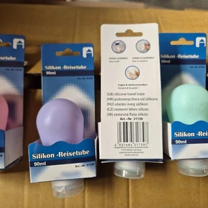 36 x Silikon Flaschen Reise Kosmetik Tragbar Behälter Restposten Flughafen - Picture 1 of 5