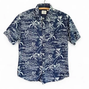Rebel James & Charli Medium Island Dog Navy Hawaiian Print Shirt - Picture 1 of 6