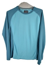 BERGHAUS Tech T Blue Top Size Uk 16 Womens Long Sleeve T-Shirt Casual Outdoors - Picture 1 of 8