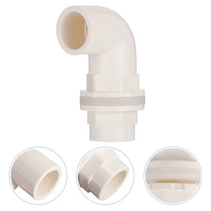 4 Pcs PVC Elbow Pipe Fittings Plastic Water Joint Aquarium Accessory Connector @ - Foto 1 di 12