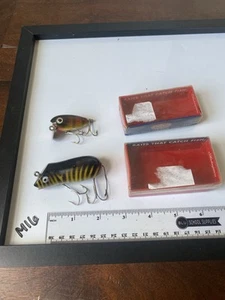 Vintage Fishing Lure Shakespeare Swimming Mouse Lot Of 2 With Boxes - Picture 1 of 9