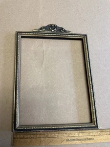 "Antiguo marco de madera para decoración superior ornamentada Art Nouveau de 7"" x 9""" - Imagen 1 de 9