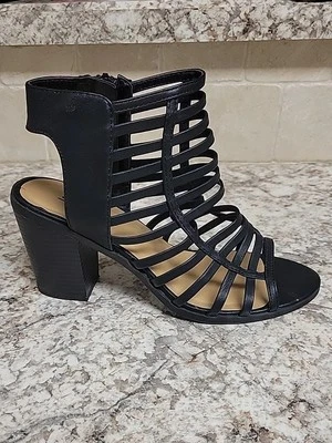 Soda, Black Heel Open Toe Strappy Shoes, US Women Size 8.5 Worn Once - Image 1 of 4