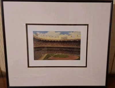 🏟️ Vintage Yankee Stadium Framed Print – Classic Baseball Wall Art 🖼️ - Image 1 of 4