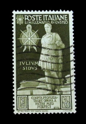 Italy Stamps Scott 381 Julius Cezar and Julian Star 30 Cent 1937 Used - Image 1 of 2