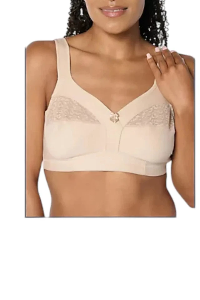 Sutiã feminino Breezies copo macio algodão bege - Imagem 1 de 1