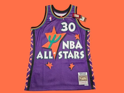 Camiseta Scottie Pippen Mitchell & Ness 1995 NBA All-Star Game M/L/XL púrpura nueva con etiquetas Foto 1 de 4