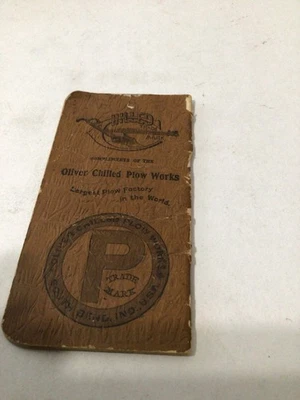 Cuaderno de bolsillo Oliver Chilled Plow Works herramientas agrícolas de colección Foto 1 de 4