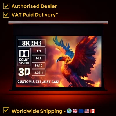 Acoustic  Projector Screen 120-250" Drop Down LT ALR Gain 1.8 - Phoenix Screens - Image 1 of 4