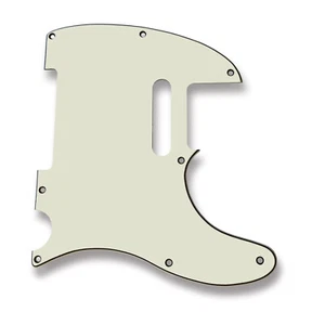 3 Ply Parchment (Aged White) 8 Hole Telecaster Pickguard Made In USA by WD Music - Picture 1 of 6