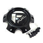 Fuel Gloss Black Center Cap 5-11/16"Od Bolt-On Open-End, Closed-End 1006-12Gb
