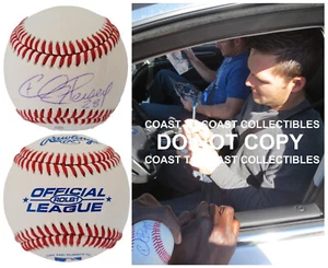 Chris Heisey Cincinnati Reds Nationals signed Autogramm Baseball COA Proof - Bild 1 von 3