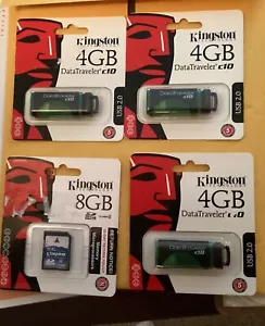 Kinston Memory Lot (4) 3x4GbDTC10/4Gb & 1xSD4/8Gb - Picture 1 of 3