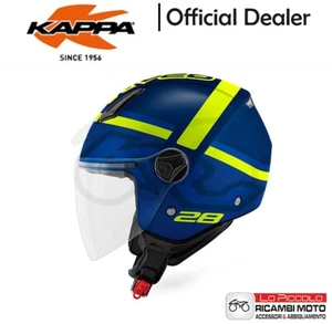 Casco Demi Jet Kappa KV28R Evo Join Ece 22-06 Negro Azul Amarillo Mal M 57CM - Imagen 1 de 2