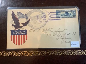 US SCOTT# C-10A-1 FDC W/1ST GARFIELD PERRY STAMP CLUB CACHET SCV $800.00 - Picture 1 of 2