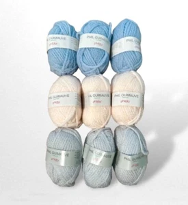 Phildar ,,Phil Guimauve'' 9x25g (je 3x Fb 0001-ciel, 0002-perle & 0030-poudre) - Bild 1 von 1