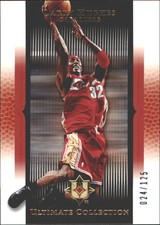 2005-06 Ultimate Collection Blue Cavaliers Basketball Card #21 Larry Hughes /125