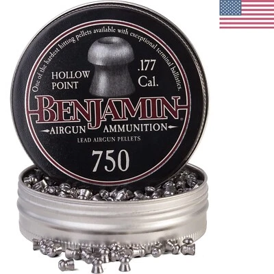 Lightweight .177 Caliber Hollow Point Pellets for Precision Hunting - 750 Count - Image 1 of 4