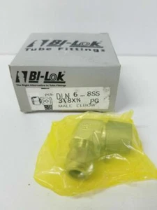 Bi-Lok®  3/8" OD x 1/2"  T NPT  316 Stainless Steel  MALE DLN Elbow ~ NEW - Picture 1 of 2
