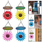Metal Hanging Flower Welcome Sign for Outdoor Decor