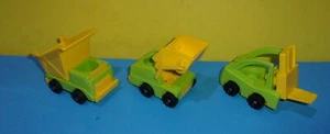 #942 Fisher Price Little People Lift N Load Construction Vehicles Trucks Three - Picture 1 of 2