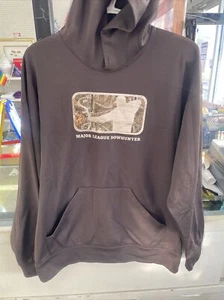 major league bowhunter Mens long sleeve hoodie size medium no string Brown - Picture 1 of 3