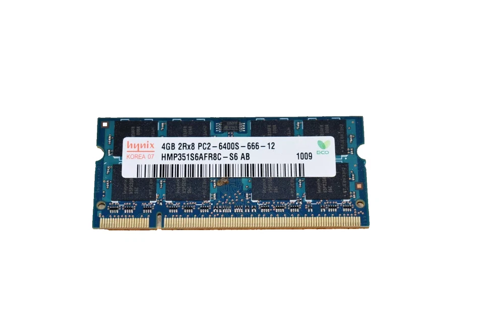 Hynix 4GB PC2-6400S 2Rx8 Laptop RAM DDR2 HMP351S6AFR8C-S6 - Image 1 of 1
