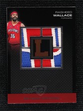 2007-08 Topps Letterman Authentic Quad Relics /9 Rasheed Wallace #QP-RW