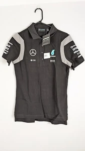 Mercedes AMG Petronas F1 Women’s Polo Shirt Large Official Team Apparel Black - Picture 1 of 18