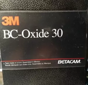 3M BC- Oxide 30 Betacam Tape X 1 In Very Fine Condition. Best Tape Safe A B 1. - Picture 1 of 5